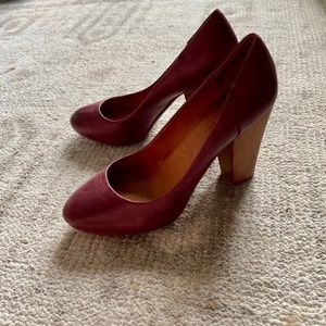 Madewell Burgundy Leather Pumps